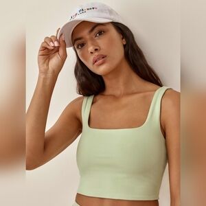 Reformation Ivy Ecostretch Square Neck Cropped Tank